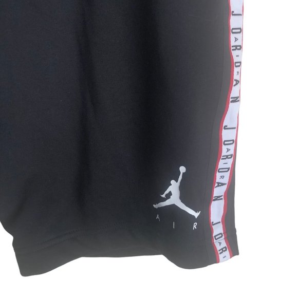 Air Jordan Men's Sweatshorts Size S 31-35 Black Cotton Fleece Elastic Waist - Picture 10 of 12